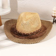 Breathable Handwoven Cowboy Hat for Outdoor Activities