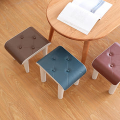Faux Leather Stools for Shoe Changing in Living Rooms