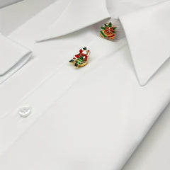 Stylish Santa Claus Shirts with Decorative Rhinestone Buttons
