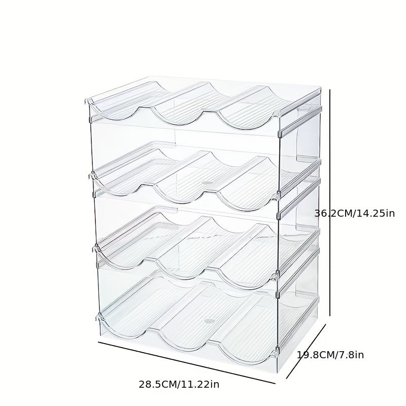 Stackable Plastic Wine Racks 3-4 Layers - Kitchen & Pantry Organizer