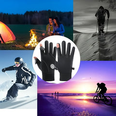 Winter Full Fingers Gloves Waterproof Non-slip Touch Screen Warm Cycling Running