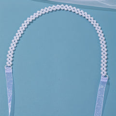 Faux Pearl Headband for Kids with Floating Ribbon