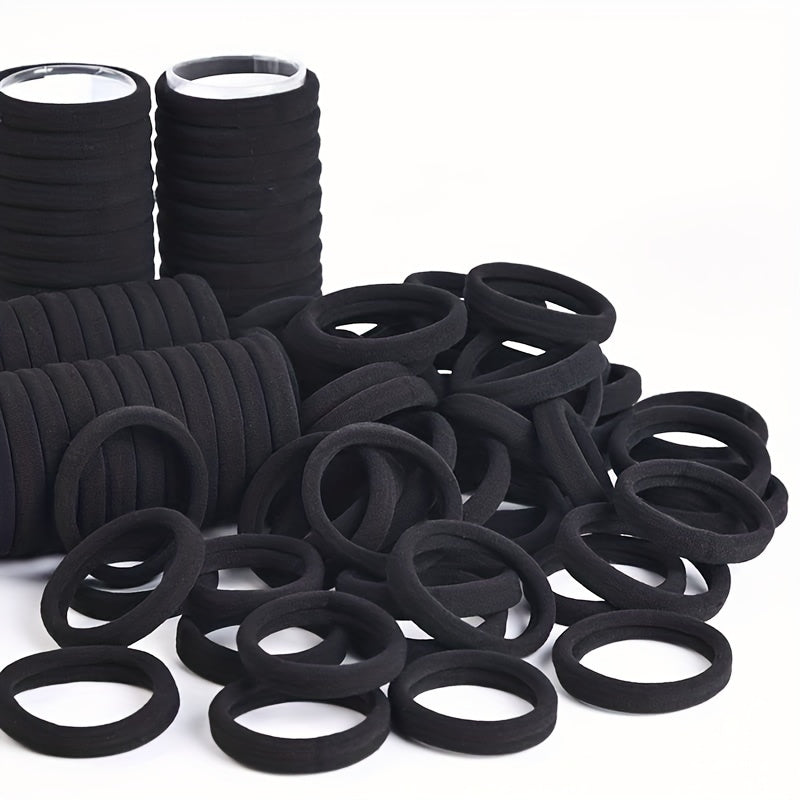 50pcs Seamless Elastic Rubber Hair Bands for Girls and Adults