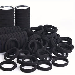 50pcs Seamless Elastic Rubber Hair Bands for Girls and Adults