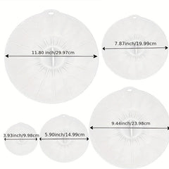 5pcs Silicone Lids Reusable Heat Resistant Food Suction Lids