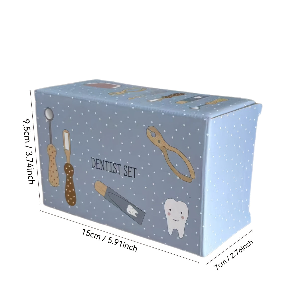 Wooden Play Kitchen Toy Dentist Set Learn Brush Teeth Nurse Role Play