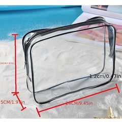 Transparent Makeup Zipper Bag Lightweight Versatile Storage Bag