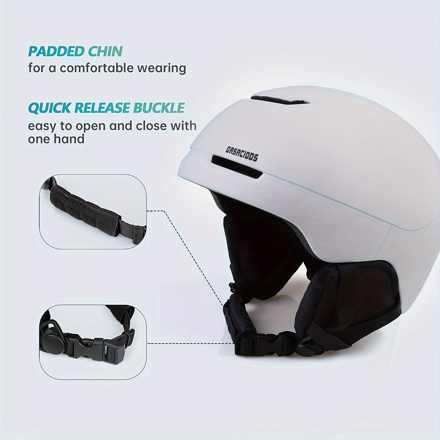 Adjustable Snowboarding Ski Helmet with Detachable Plush Cover