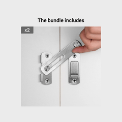 1pc Barn Door Latches Stainless Steel Gate Lock Sliding Door Latch