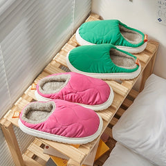 Cozy Plush House Slippers for Men Anti-slip Indoor Winter Shoes