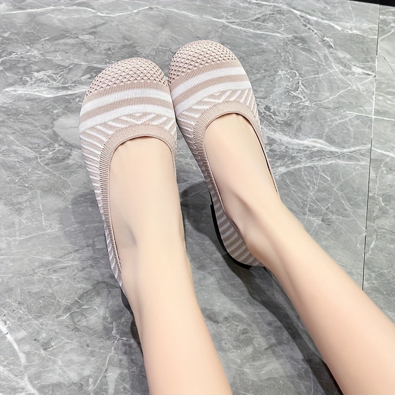 Women's Lightweight Knit Loafers Slip on Casual Shoes