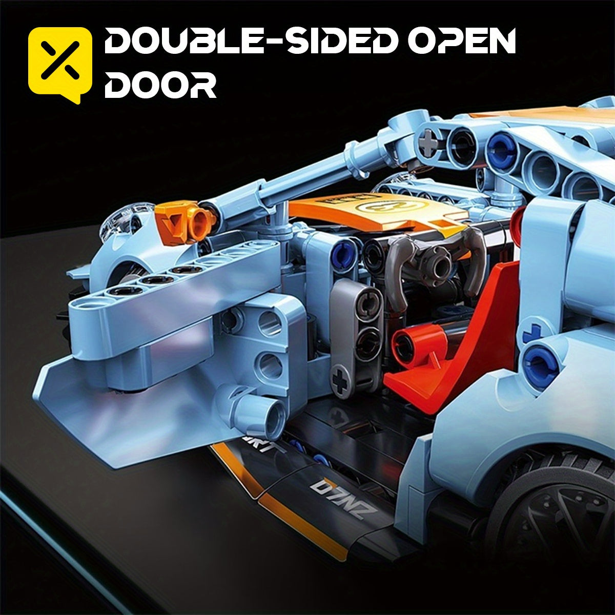 18Pcs Sports Car Shape 3D Building Block Assembly Set