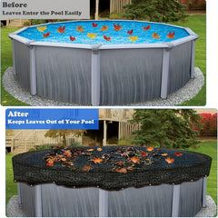 Round Pool Net Cover For Above Ground Pools Winter Covers - Mesh Leaf Catcher