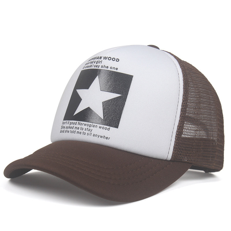 Pentagram Breathable Baseball Cap Mesh Cap