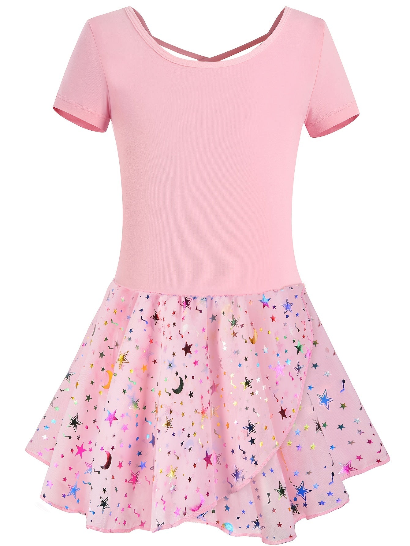 Girls Cotton Sequin Tutu Dress Ballet Leotard