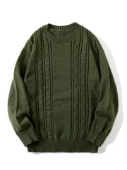 Men's Casual Knit Crew Neck Sweater Warm Top