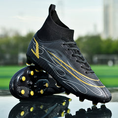 Boys High Top Non Slip AG Football Cleat Outdoor Soccer Shoes