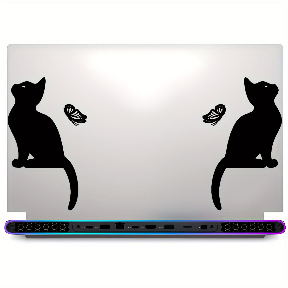 2pcs Cat Sticker Butterfly Decorative Sticker
