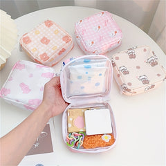 Bear Pattern Makeup Bag for Tampons, Coins, Sanitary Pads