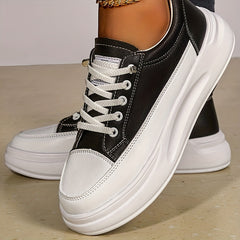 Thick Bottom Sports Sneakers Blocking Patterns Slip resistant Wear resistant