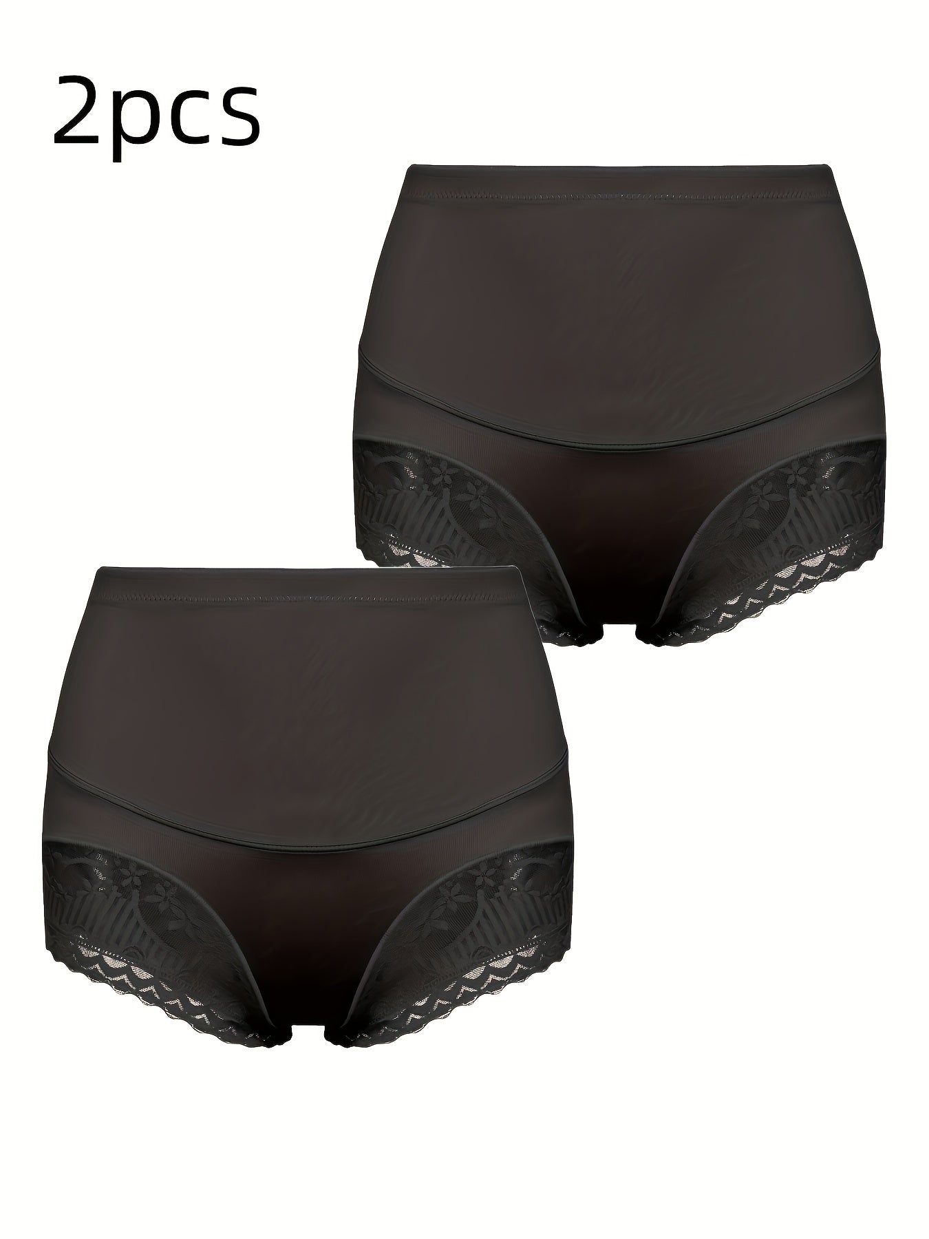 Lace Stitching Briefs Comfy Stretchy Panties Women's Lingerie