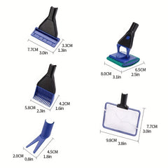 Aquarium Cleaning Tools Set Fish Net Rake Algae Scraper Spong