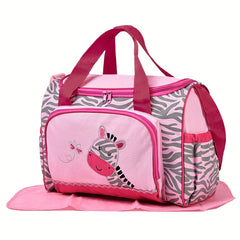 Stylish Giraffe Shoulder Bag with Animal Print Compartment