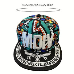 Unisex Adjustable Baseball Cap with MDIV Embroidery Geometric Pattern