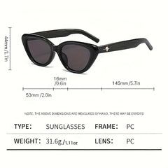 Y2K Cat Eye Sunglasses UV400 Sun Shades for Party Club