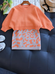 Girls Sweater & Skirt Set, Long Sleeve, Autumn/Winter
