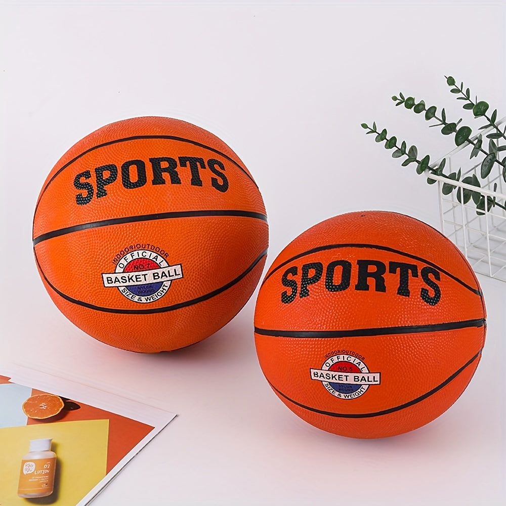 Rubber Basketball Size 7 for Adult with Needle and Net Bag