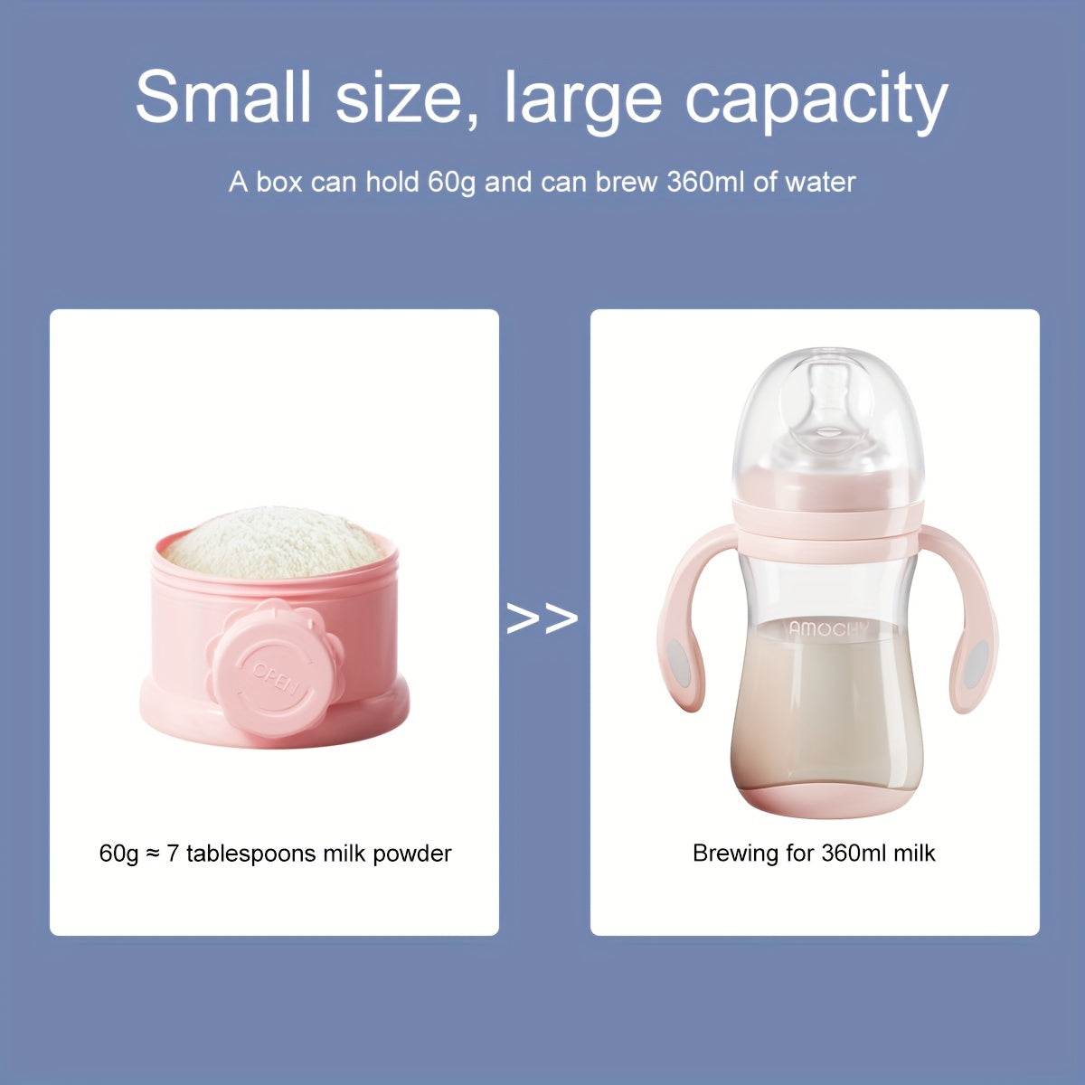 3 Layers Stackable Formula Dispenser Portable Formula Container 13OZ