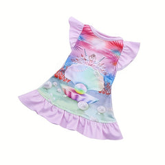 18 Inch Toy Doll Clothing Unicorn Pattern Colorful Skirt Dress