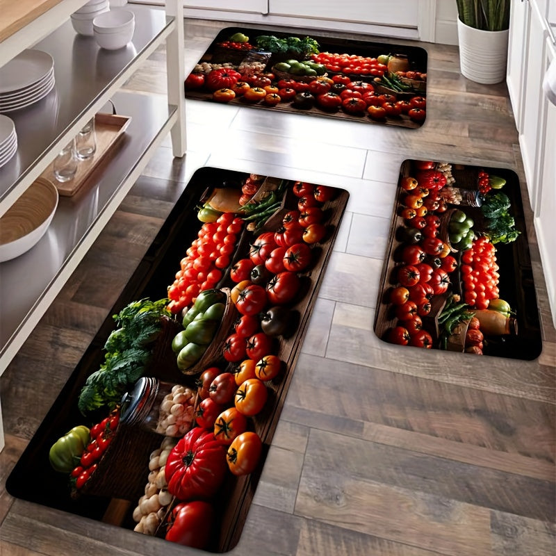 Pepper Pattern Rug Fruit Vegetable Floor Mat Polyester Carpet