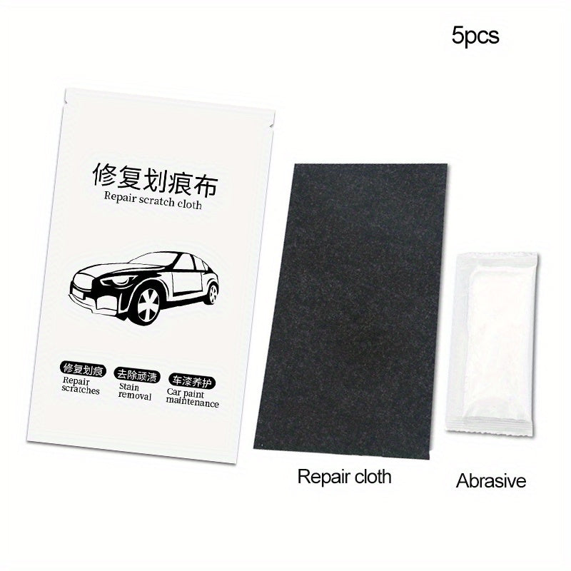 5pcs Scratch Repair Cloth Removes Scratches Paint Residue Water Stains