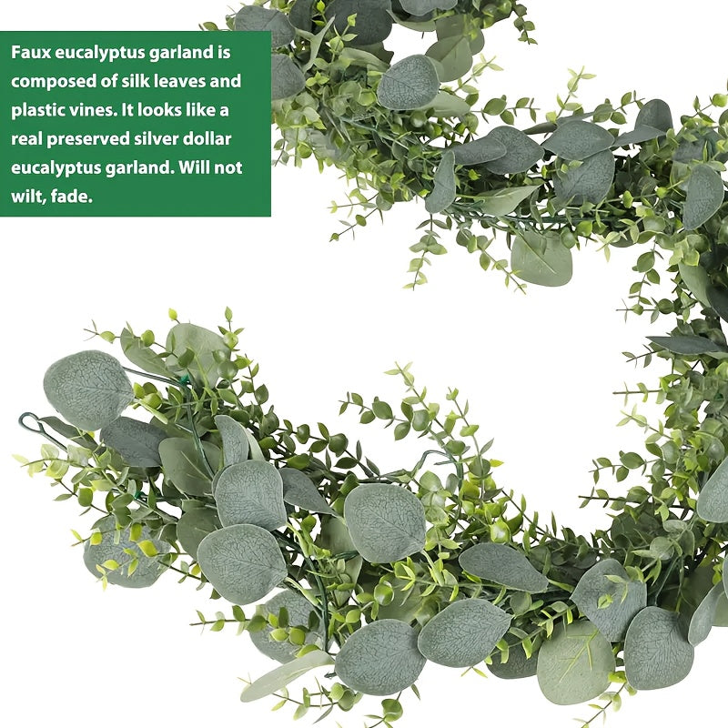 Silvery Dollar Eucalyptus Vine for Wedding Home Outdoor Decor