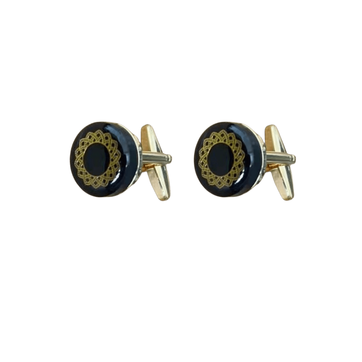 Copper Round Cufflinks For Men