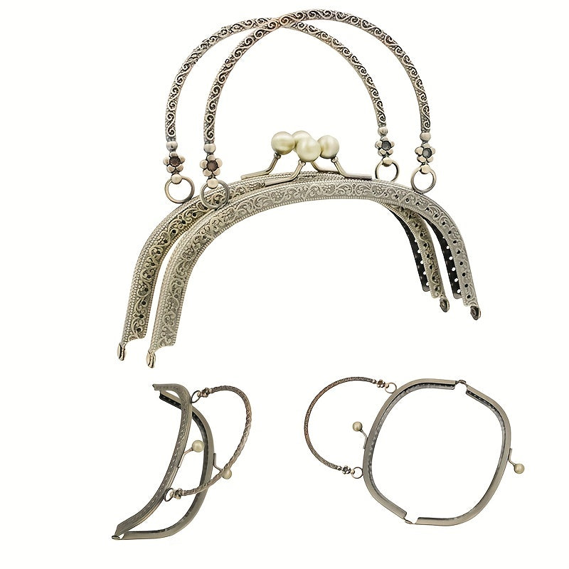 Metal Handheld Frame Coin Bag Kiss Clasp Purse Frame 16 6 5 Inch