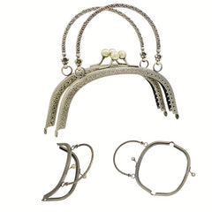 Metal Handheld Frame Coin Bag Kiss Clasp Purse Frame 16 6 5 Inch