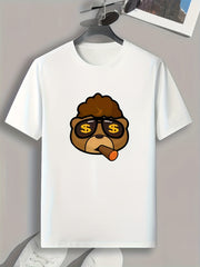 Cartoon Bear Pattern Print Men's Sports T-shirt
