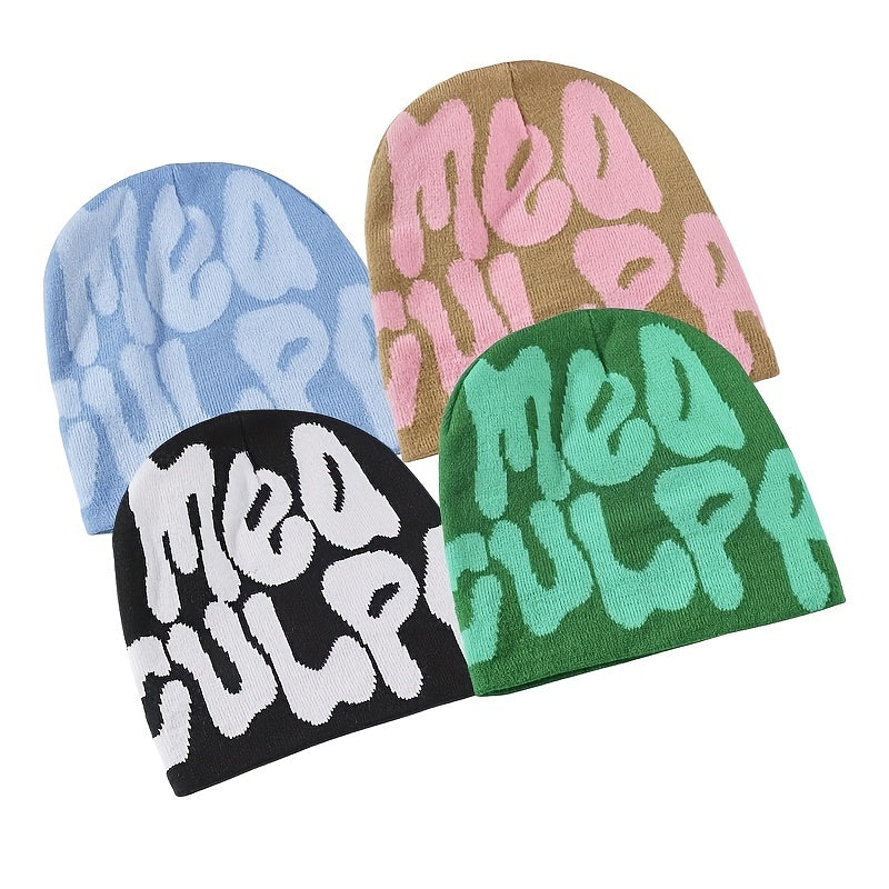 Solid Letter Hat Embroidered Knitted Outdoor Hip hop Sports Hat