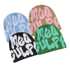 Solid Letter Hat Embroidered Knitted Outdoor Hip hop Sports Hat