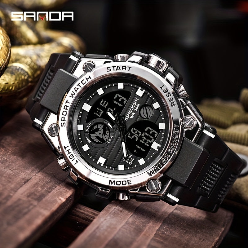 SANDA Waterproof Sports Watch Men's Accessories