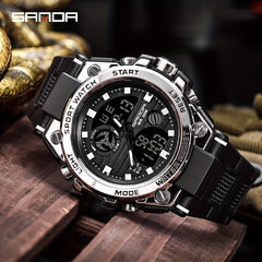 SANDA Waterproof Sports Watch Men's Accessories