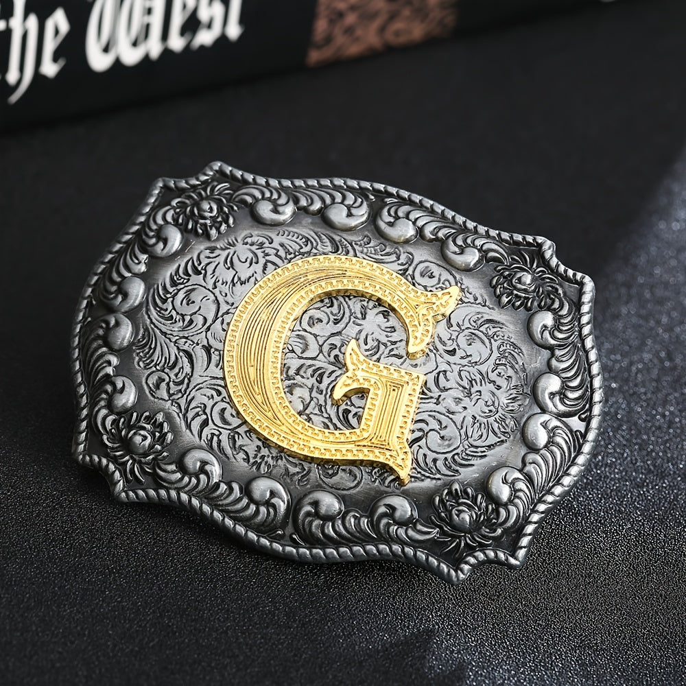 Personality Casual Western Denim Letter G Belt Buckle