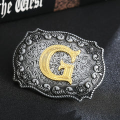 Personality Casual Western Denim Letter G Belt Buckle