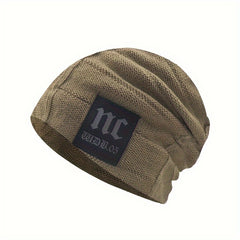 Men's Velvet Knitted Beanie Hat Winter Warm Skull Cap