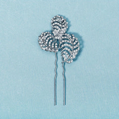Bridal Rhinestone U Shaped Hairpin Hair Accessories Leaf Rhinestone Insert Pin