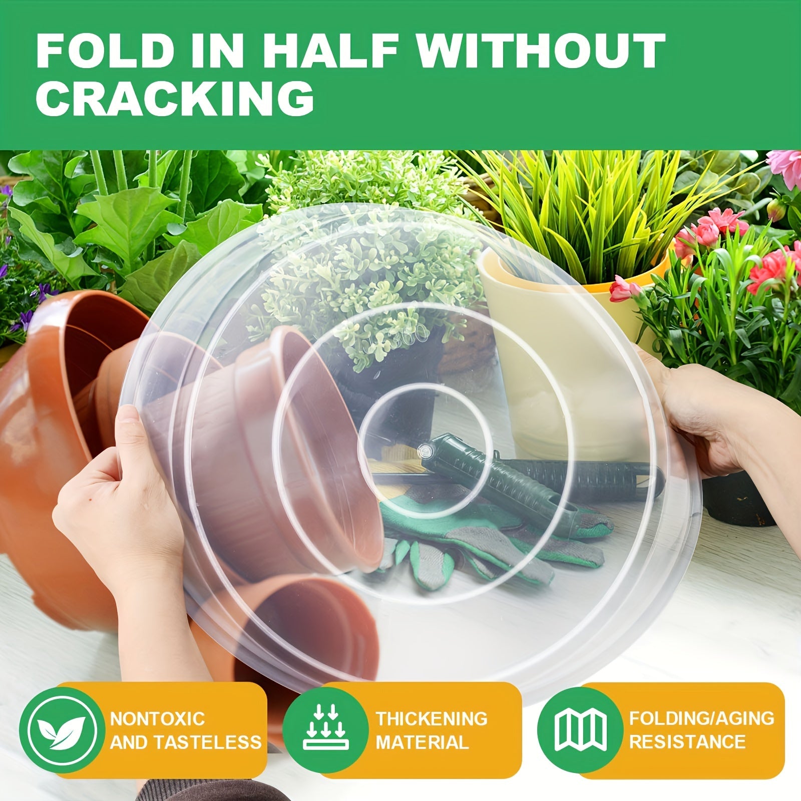 6pcs 15-24cm Plant Saucer Plastic Tray Sturdy Flower Pot Container