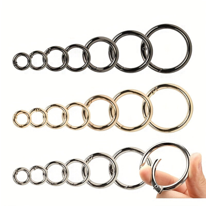 5pcs Zinc Alloy Spring Ring Keychain Open Ring DIY Keychain Buckle